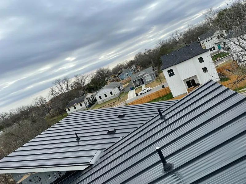 Standing seam metal roof panels with vents for Skylight Repair in La Marque